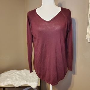 Apt 9 Maroon Long Sleeve Shirt Sz M